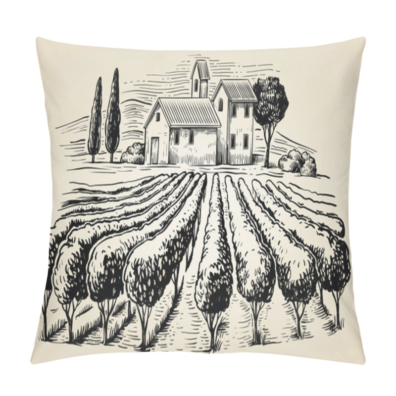 Personality  Vector Village And Landscape Pillow Covers