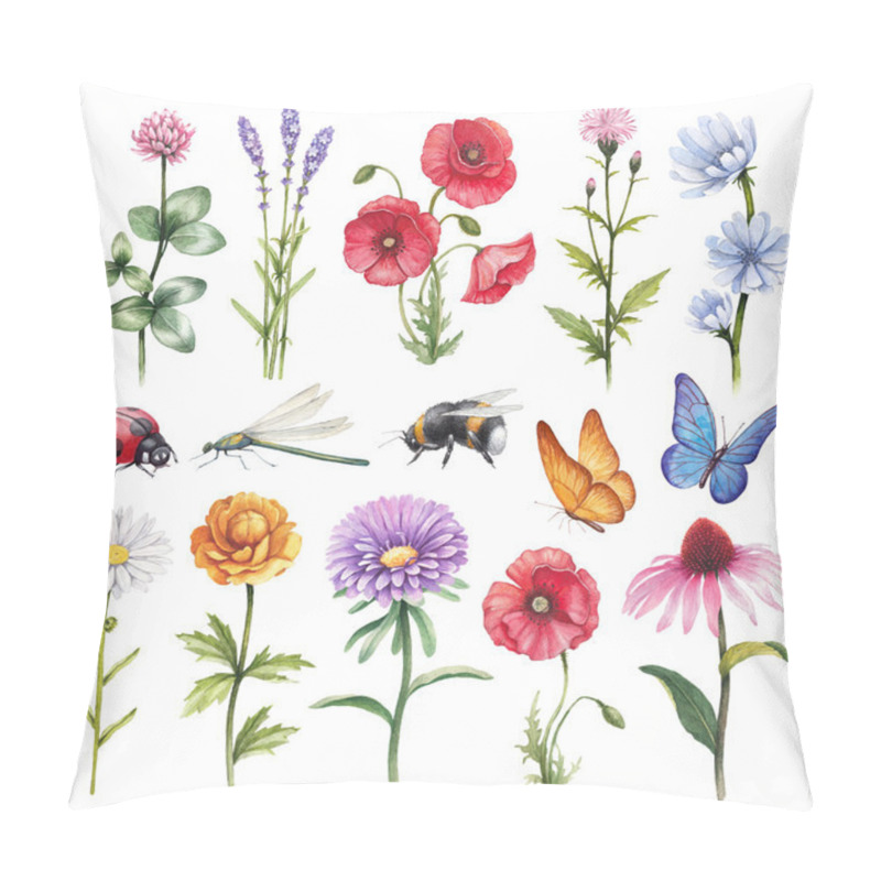 Personality  Wild Flowers And Insects Set Pillow Covers