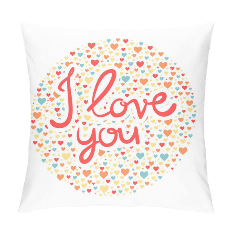 Personality   Hearts With I Love You Sign.  Pillow Covers