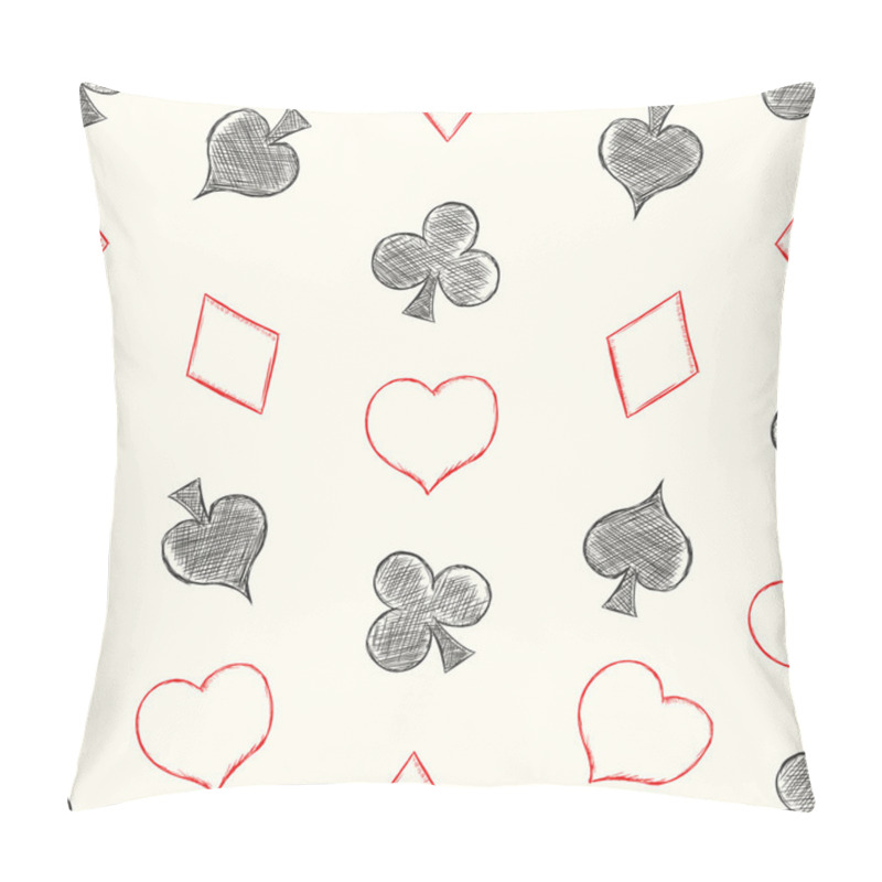 Personality  Seamless Playing Cards Pillow Covers