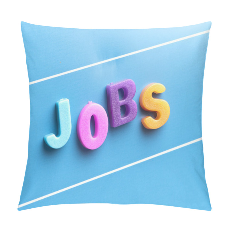 Personality  Jobs Word On Blue Board Pillow Covers