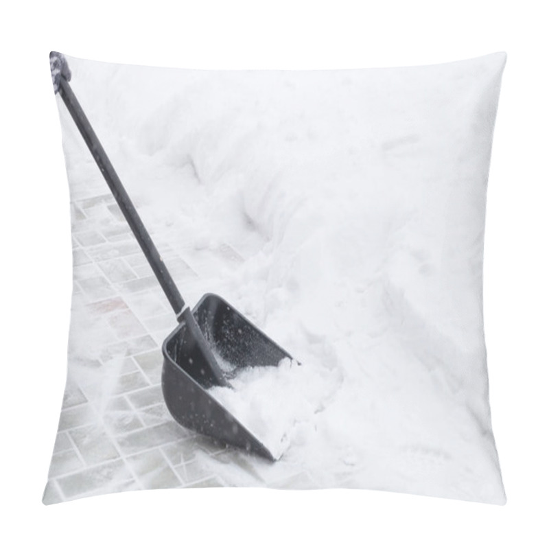 Personality  Snow Shovel On A Tile Ground Pillow Covers