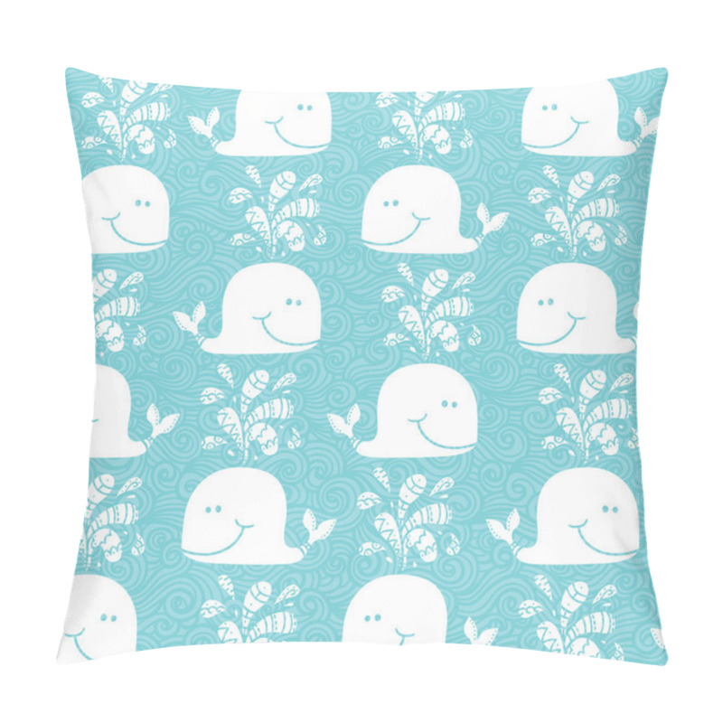 Personality  Doodle Whales Pattern Pillow Covers