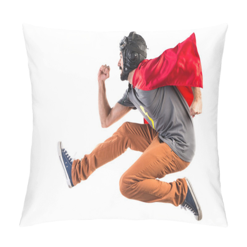 Personality  Man Over Isolated White Background Pillow Covers