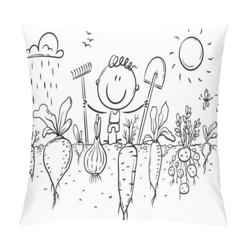 Personality  Happy Farmer Has Grown A Lot Of Vegetables Pillow Covers