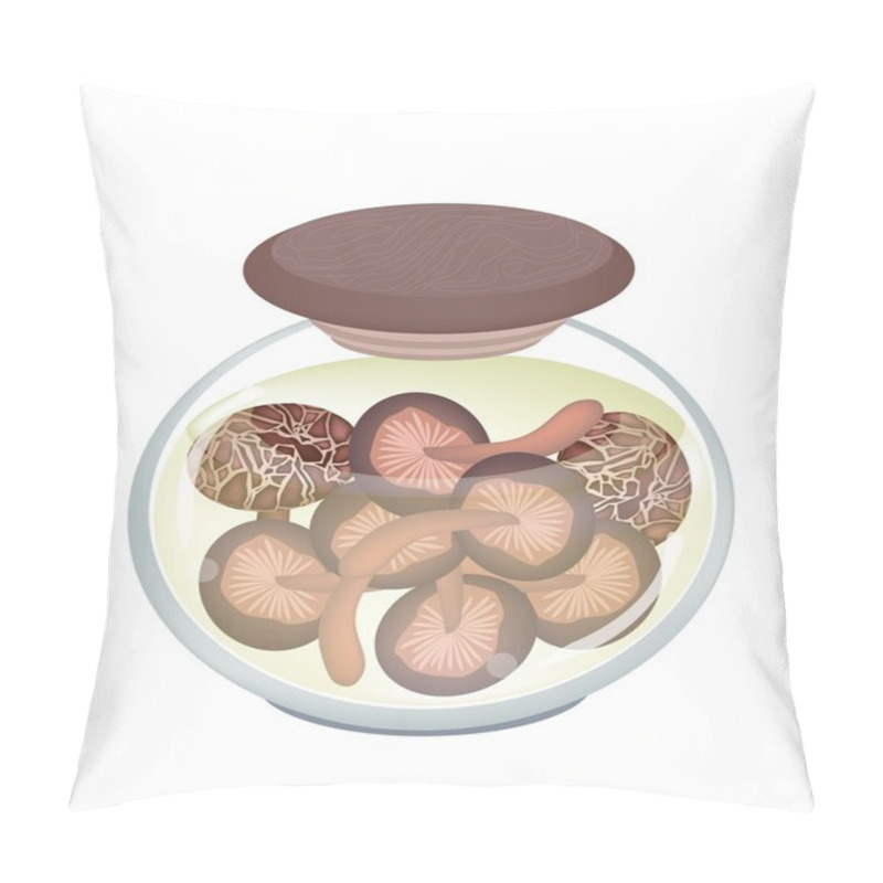 Personality  A Jar Of Delicious Marinated Shiitake Mushrooms Pillow Covers