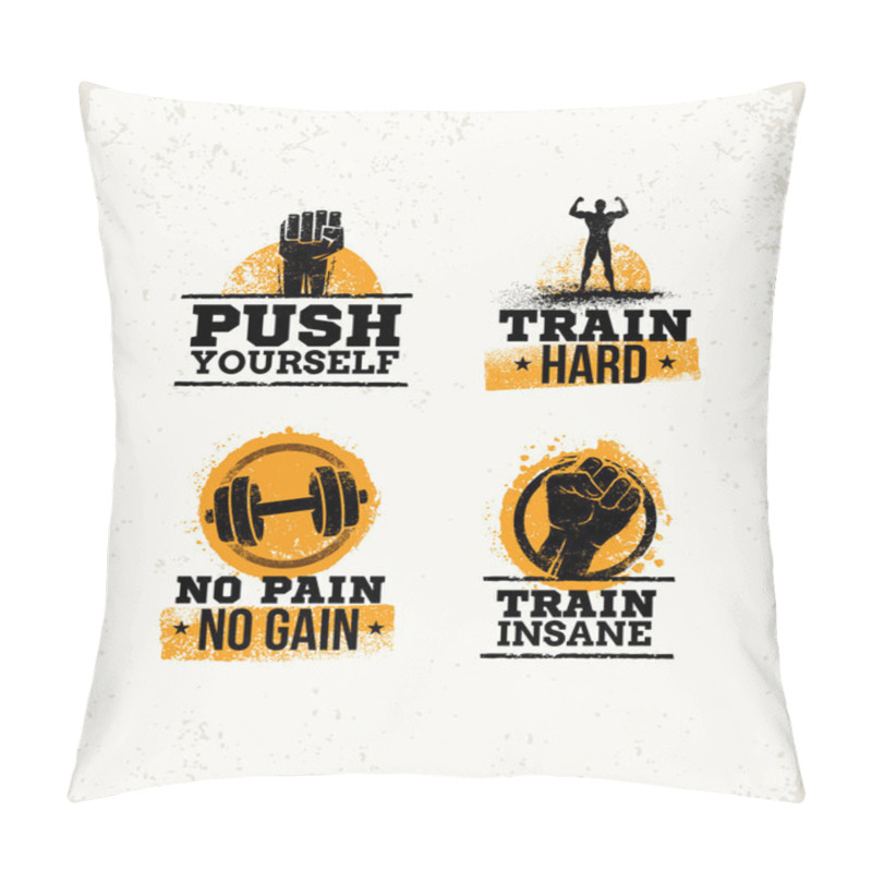 Personality  Workout Gym Sport And Fitness Elements Pillow Covers