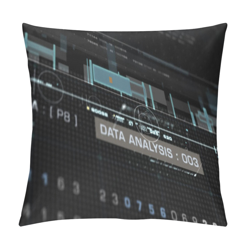 Personality  Futuristic Holographic Simulation Of Artificial Neural Networks, Artificial Intelligence Deep Learning Performing Analytic Computational Head Up Display Background Pillow Covers