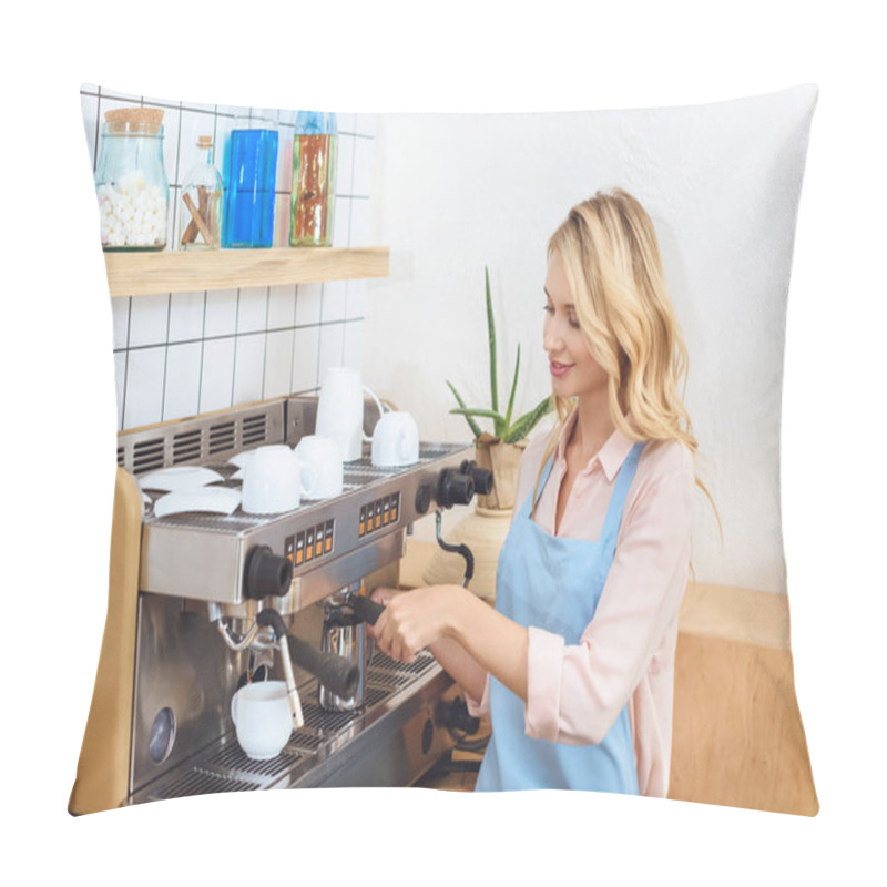 Personality  Barista Making Coffee Pillow Covers