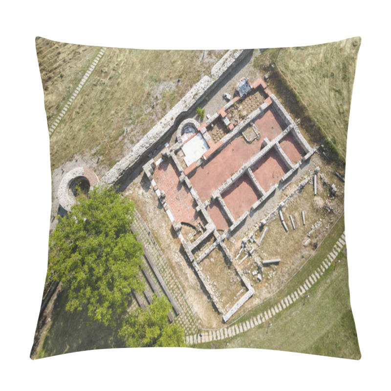 Personality  Aerial View Of Ruins Of Ancient Roman City Nicopolis Ad Nestum Near Town Of Garmen, Blagoevgrad Region, Bulgaria Pillow Covers