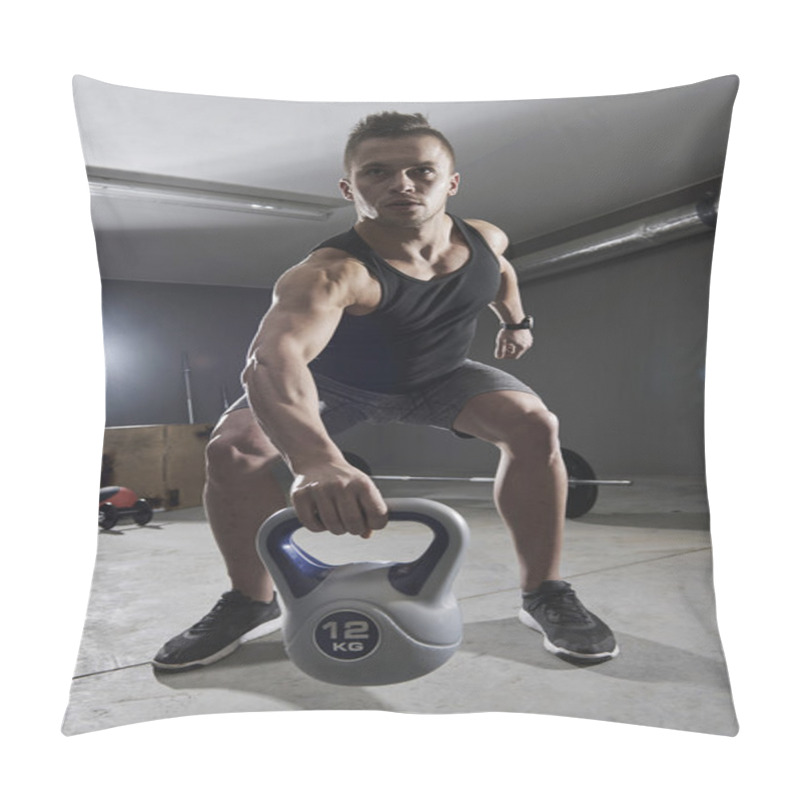 Personality  Man Exercising With Kettlebell  Pillow Covers