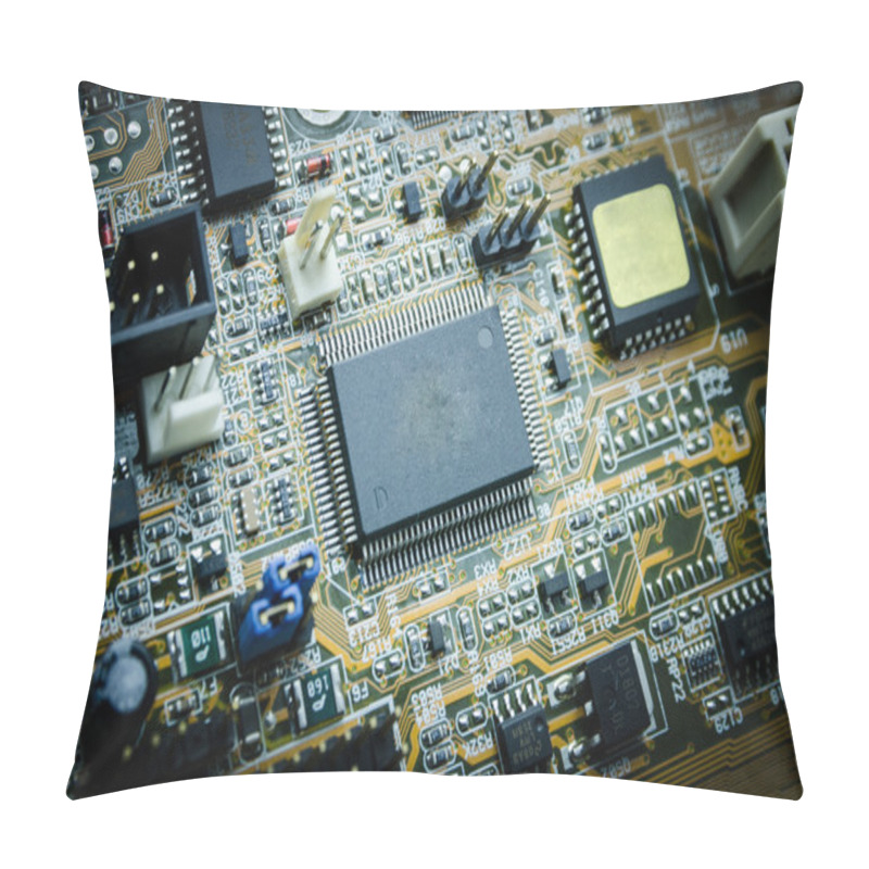 Personality  Electronic Circuit Board Close Up. Pillow Covers