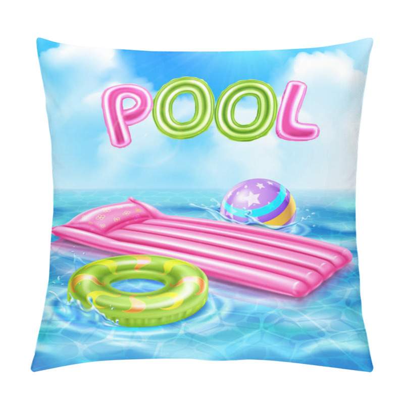 Personality  Pool Realistic Poster Pillow Covers