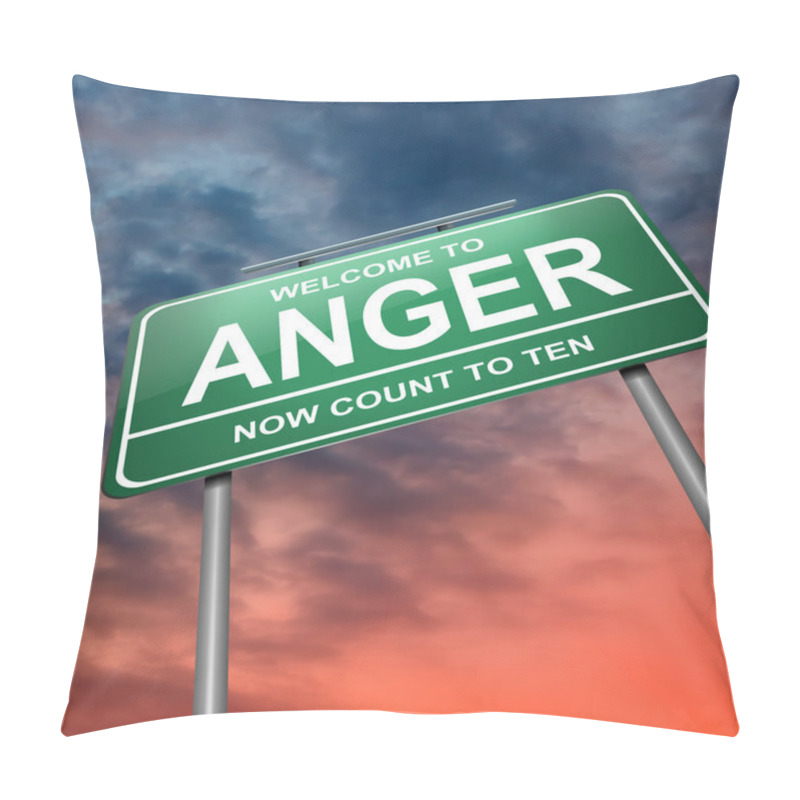 Personality  Anger Concept. Pillow Covers