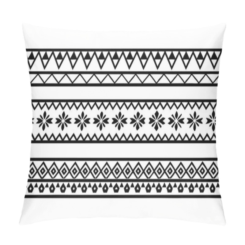 Personality  Hand Drawn Border Ethnic For Fabric Patterns Vector Illustration Pillow Covers