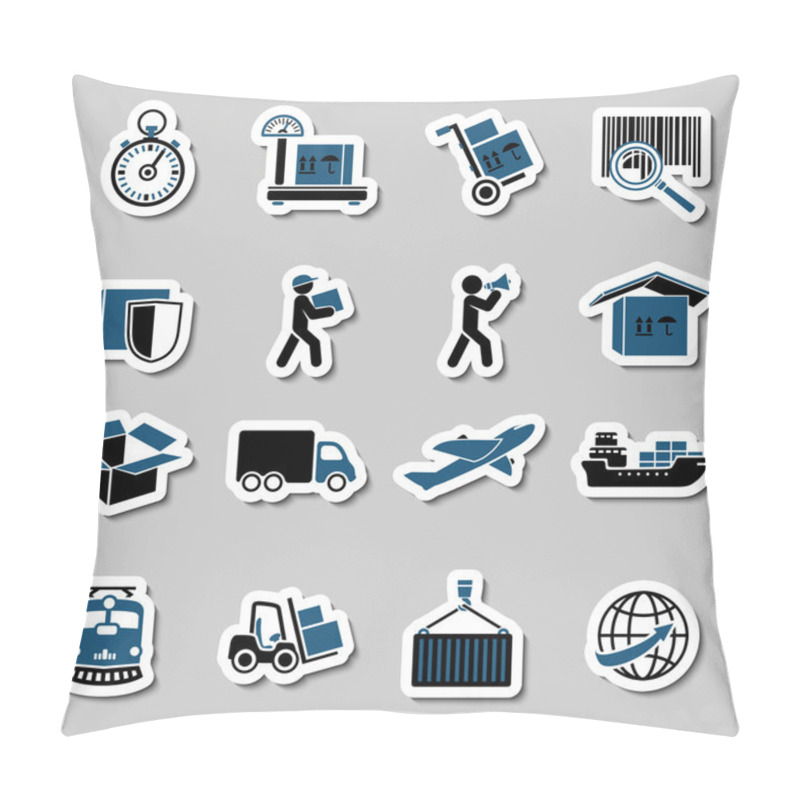 Personality  Transportation Services Stickers Collection Pillow Covers