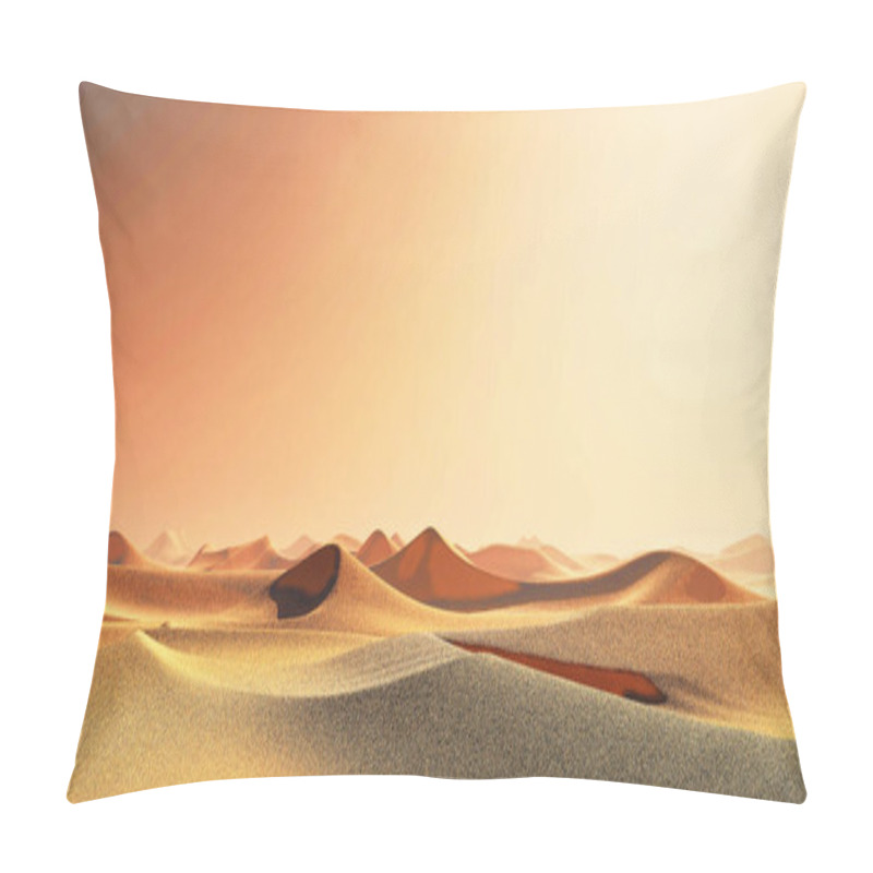 Personality  Beautiful Natural Background -African Oasis 3d Rendering Pillow Covers