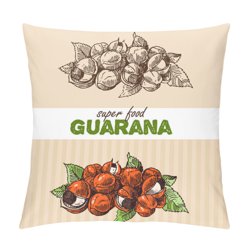 Personality  Hand Drawn Vector Illustration Superfoods. Pillow Covers