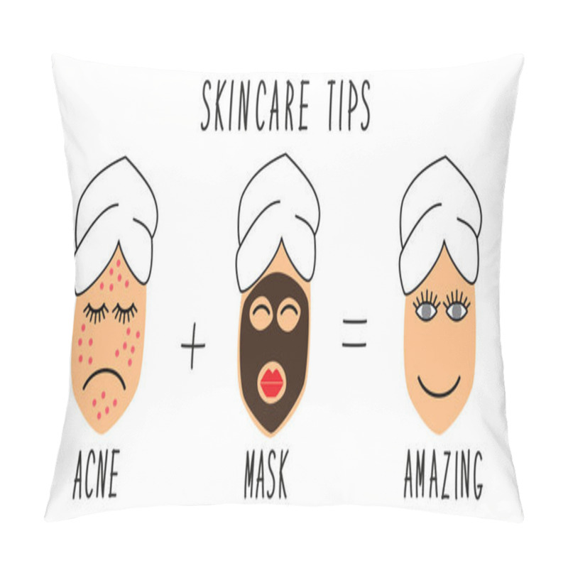 Personality  Cute And Simple Skincare Tips For Acne Treatment Pillow Covers