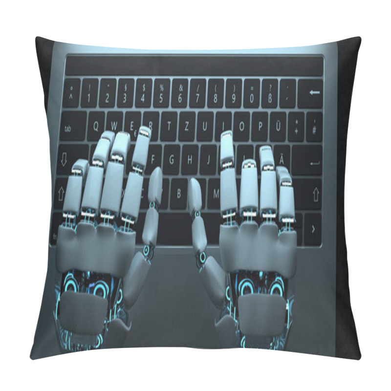 Personality  Humanoid Robot Hands Notebook Typing Pillow Covers