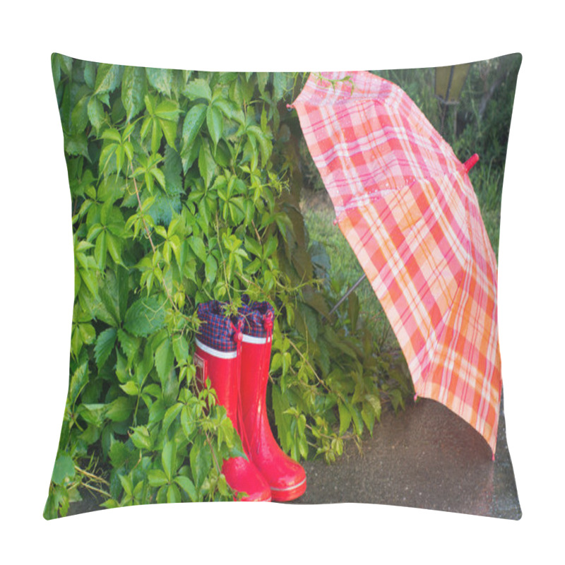 Personality  Gumboots And Umbrella Pillow Covers