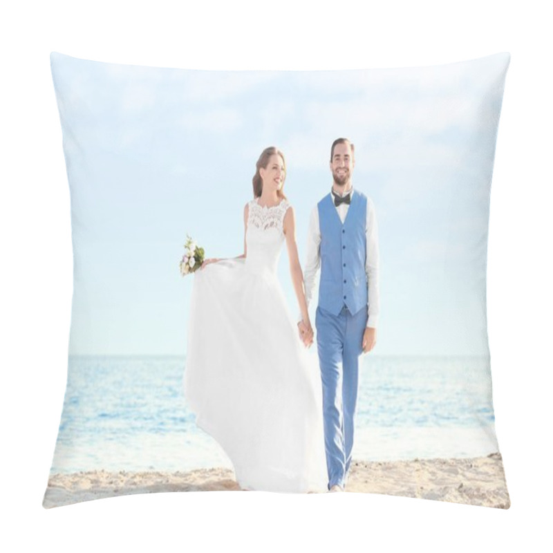 Personality  Happy Wedding Couple Pillow Covers