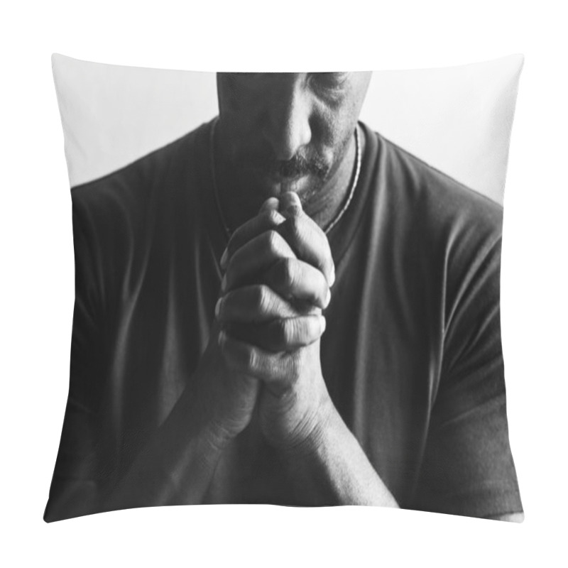 Personality  African Man Praying God Pillow Covers