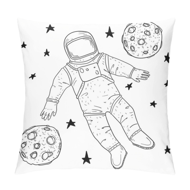 Personality  Astronaut In Spacesuit. Pillow Covers