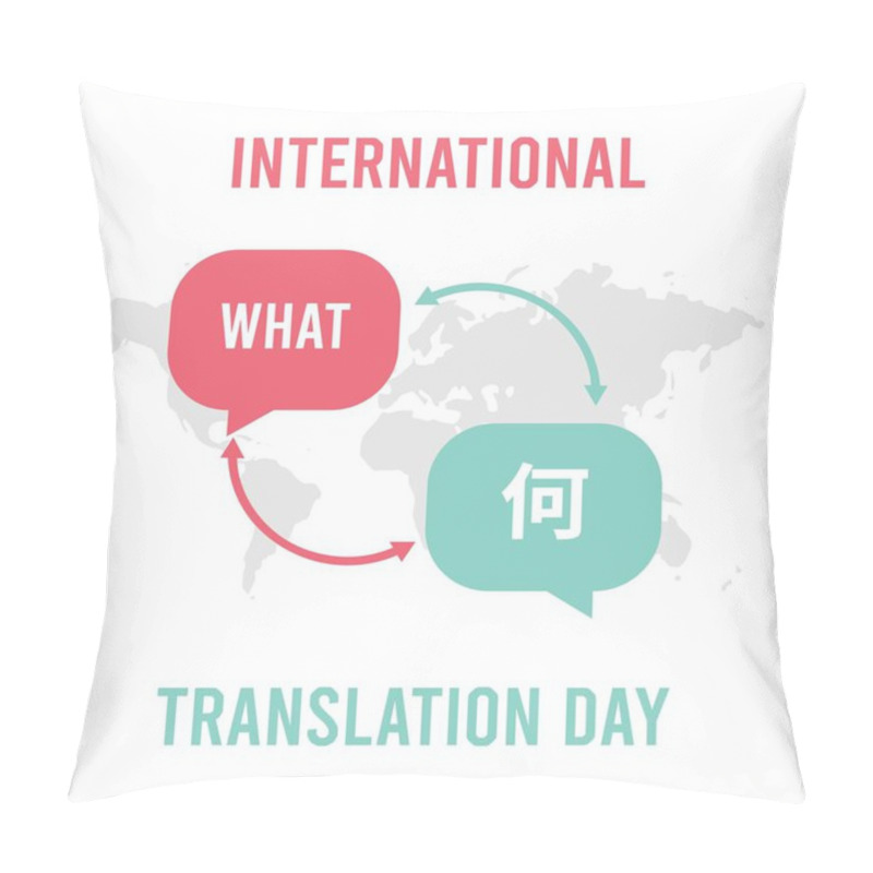 Personality  International Translation Day Vector Illustration Pillow Covers