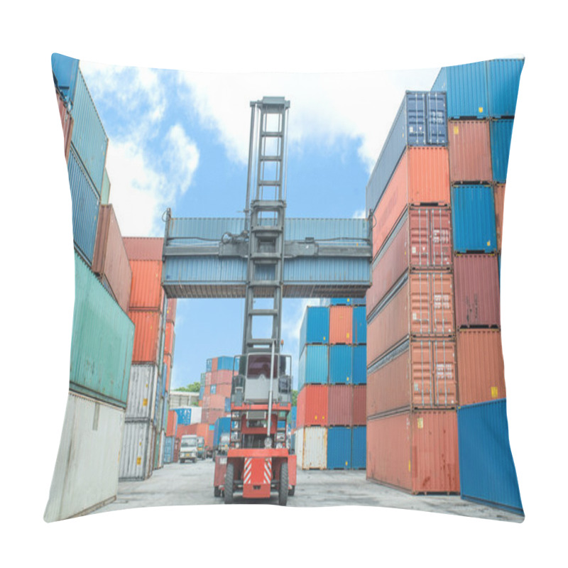 Personality  Crane Lifter Handling Container Box Loading To Depot Pillow Covers