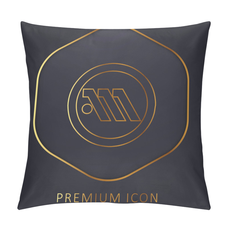 Personality  Athens Metro Logo Symbol Golden Line Premium Logo Or Icon Pillow Covers