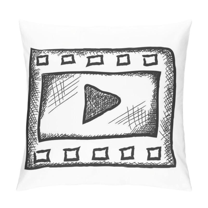 Personality  Doodle Film Strip,  Illustration Iconb Pillow Covers