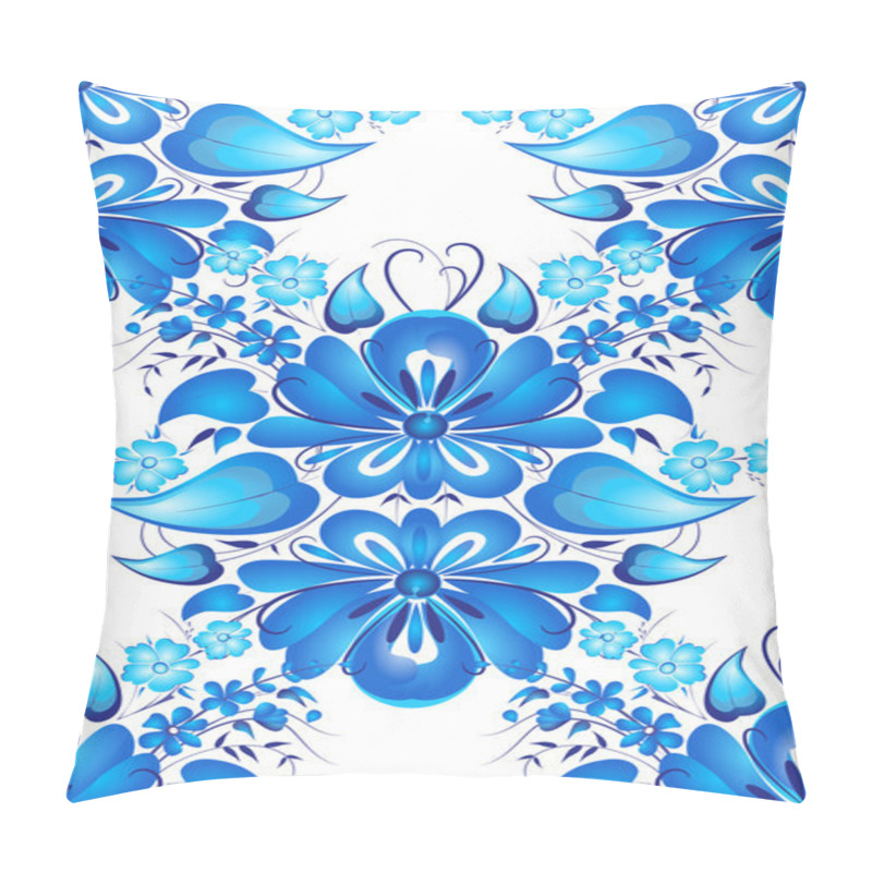 Personality  Gzhel. Vector Seamless Pattern Pillow Covers