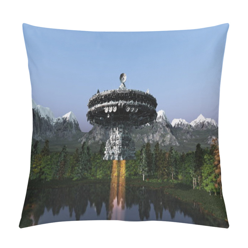 Personality  3D CG Rendering Of A Space Ship Pillow Covers