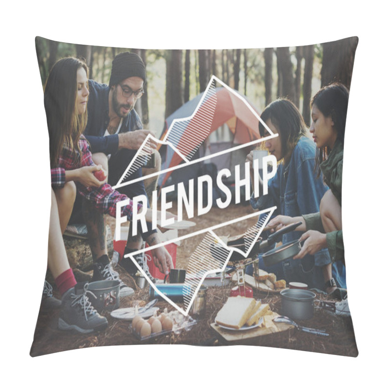 Personality  Young People In Camping Pillow Covers