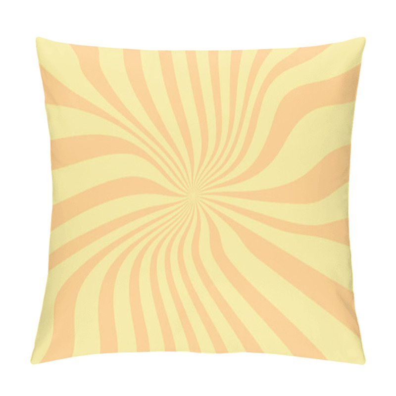 Personality  Groovy Hippie 70s Background, Striped Wave Texture In Trendy Retro Psychedelic Style. Vector Illustration Pillow Covers