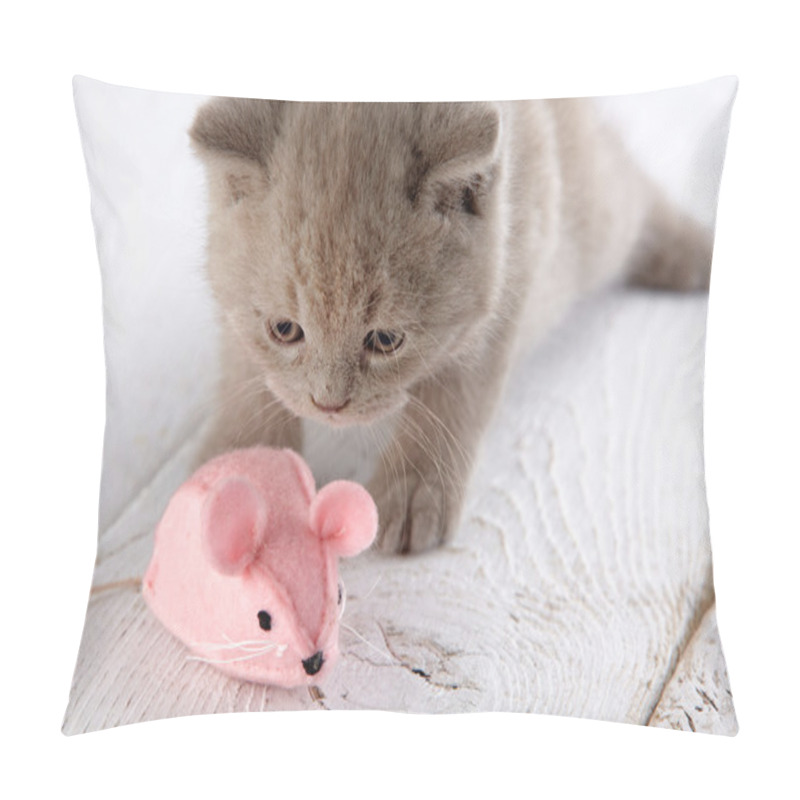 Personality  Kitten And Pink Mouse Pillow Covers