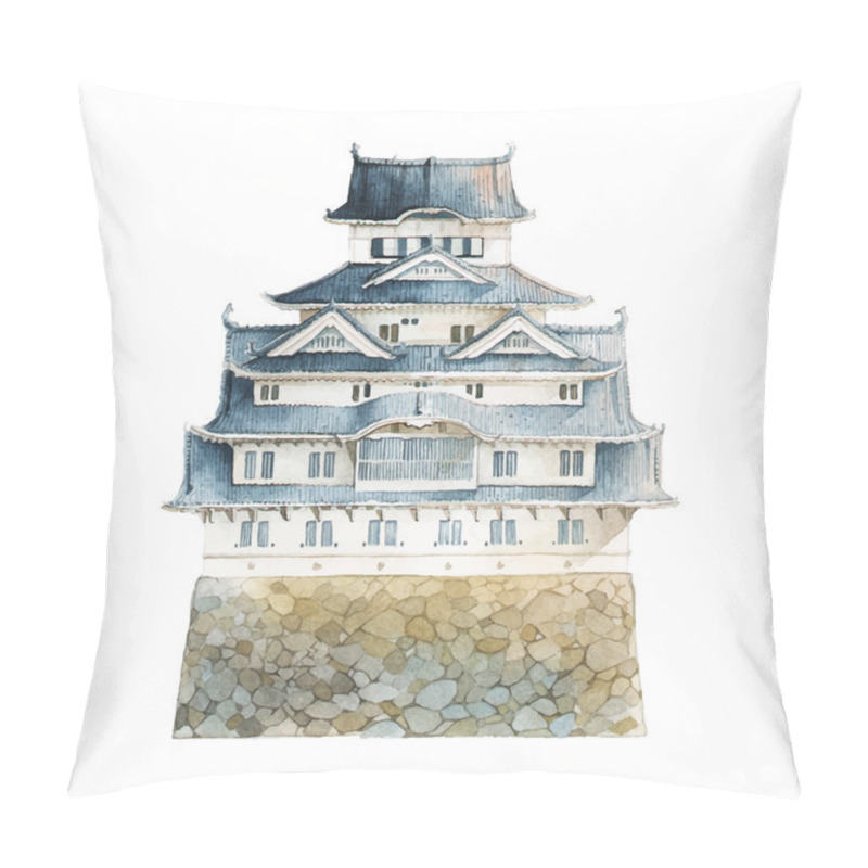 Personality  Himeji Castle In Japan Vector Pillow Covers