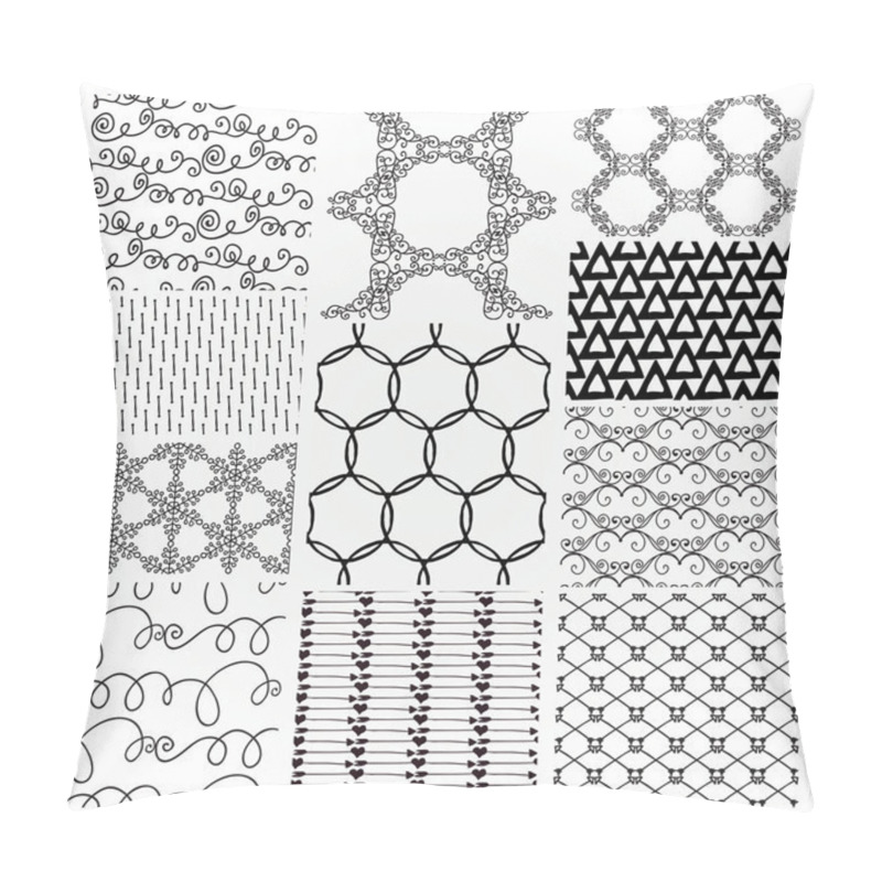 Personality  Hand Drawn Floral Seamless Patterns Pillow Covers