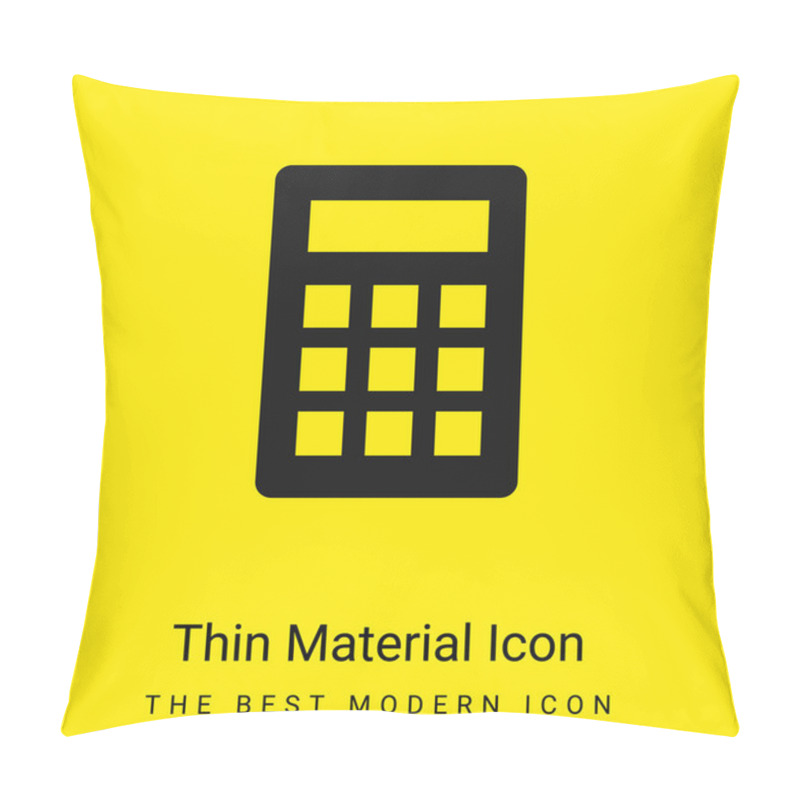 Personality  Basic Calculator Minimal Bright Yellow Material Icon Pillow Covers