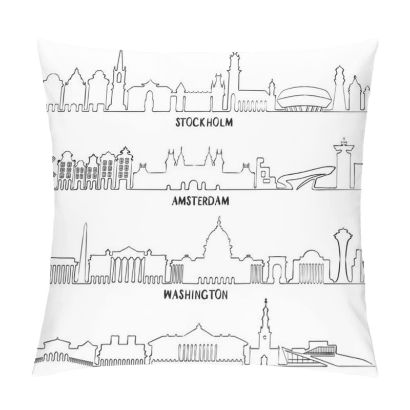 Personality  Stockholm, Amsterdam, Washington And Oslo Pillow Covers