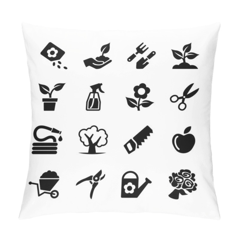 Personality  Web Icon Set -Garden, Tools, Watering Pillow Covers