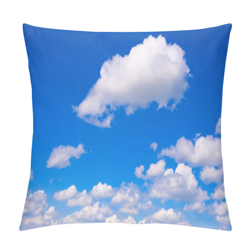 Personality  Blue Sky With Clouds In Summer Sunny Day Pillow Covers