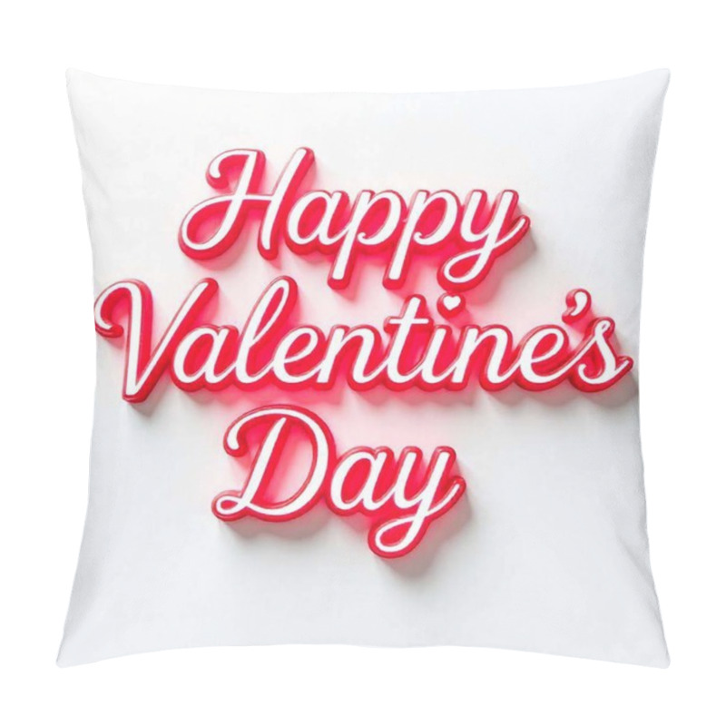 Personality  Happy Valentines Day Lettering Post Backgrounds Pillow Covers