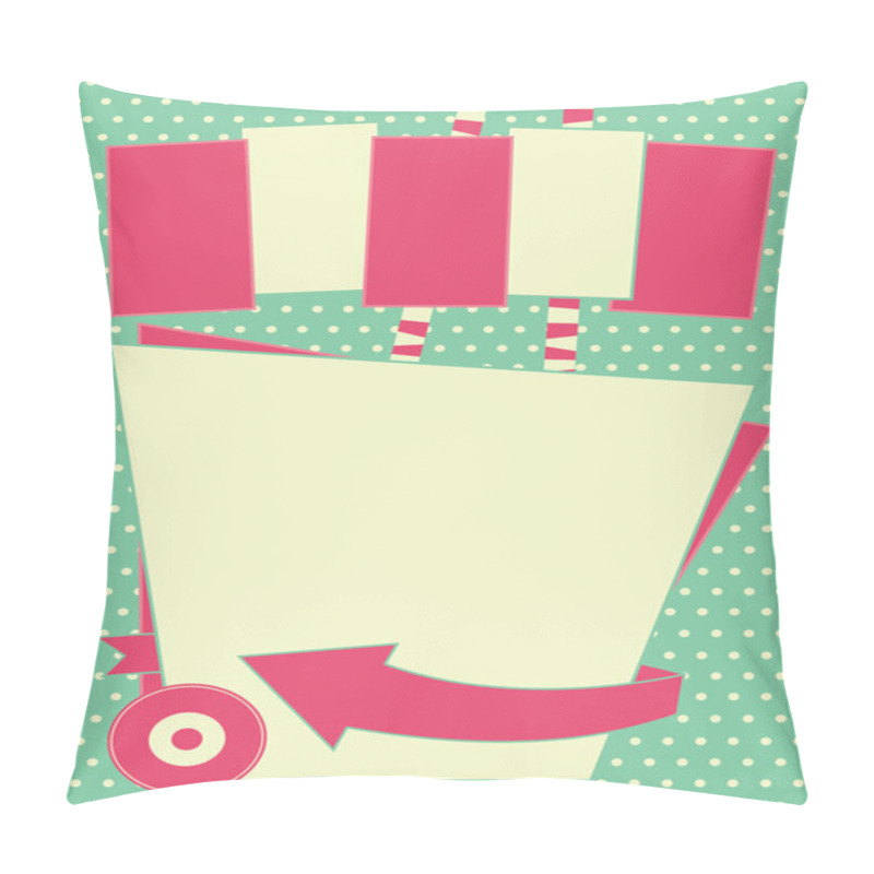 Personality  1950s Diner Style Background And Frame Pillow Covers