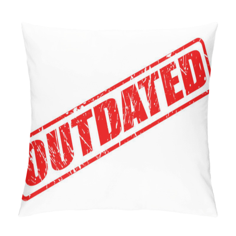 Personality  OUTDATED Red Stamp Text Pillow Covers