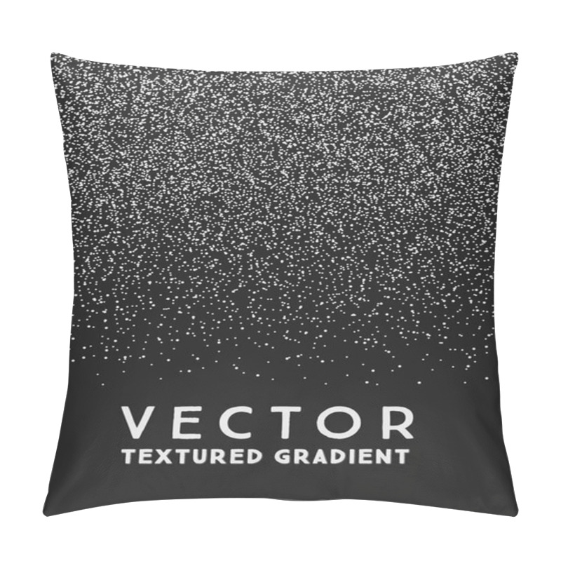 Personality  Monochrome Stippled Gradient Texture, Abstract Noir Background Pillow Covers