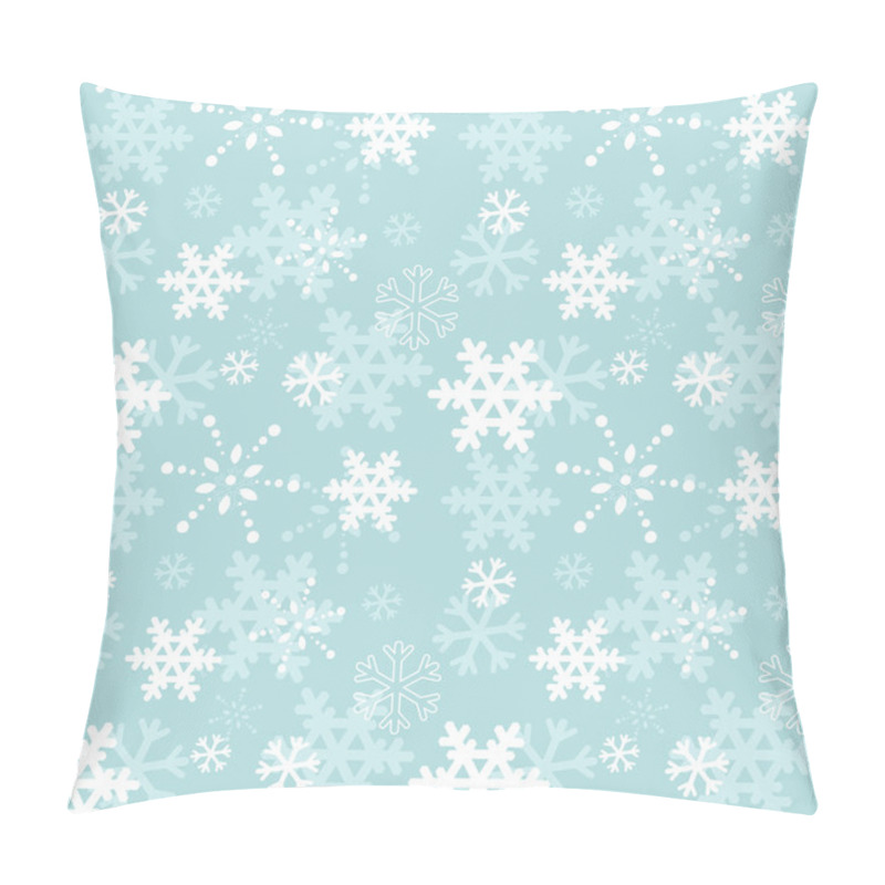 Personality  Decorative Winter Christmas Seamless Texture With Snowflakes Pillow Covers