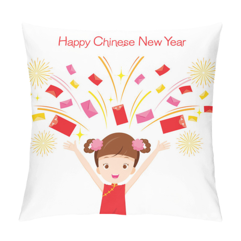 Personality  Happiness Girl With Envelope Flying Pillow Covers