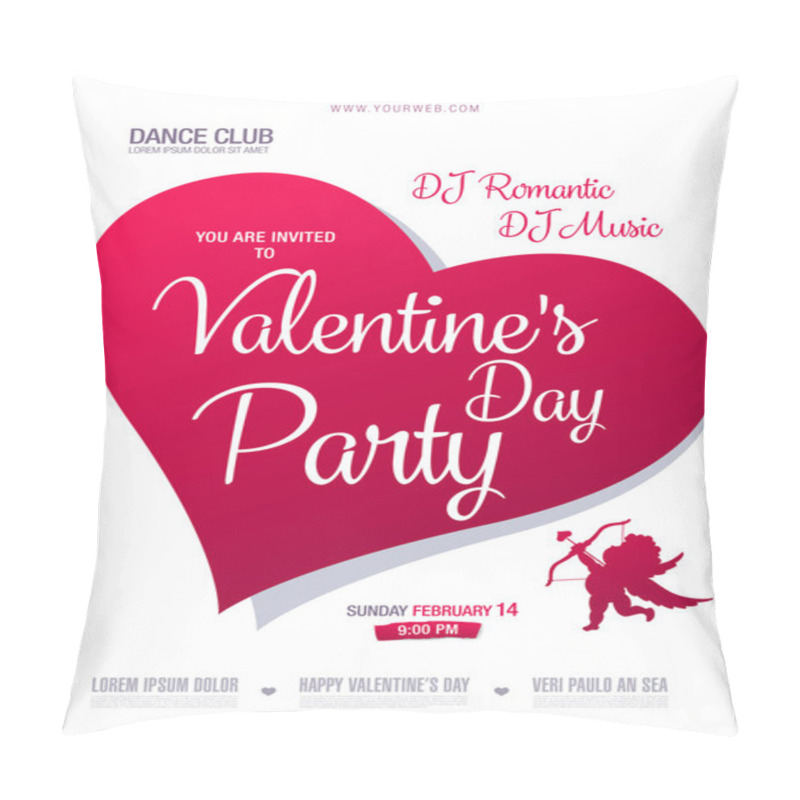 Personality  Valentine's Day Poster Template Design Pillow Covers